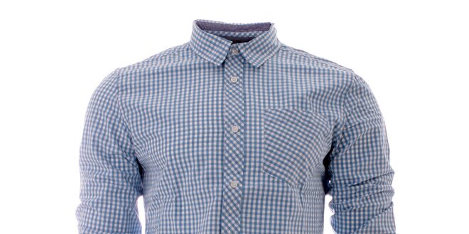 Pánská modro-bílá kostkovaná košile Lee Cooper