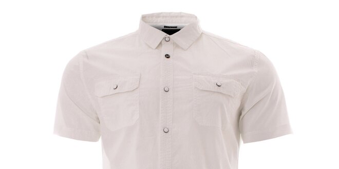 Bílá pánská bavlněná košile Lee Cooper