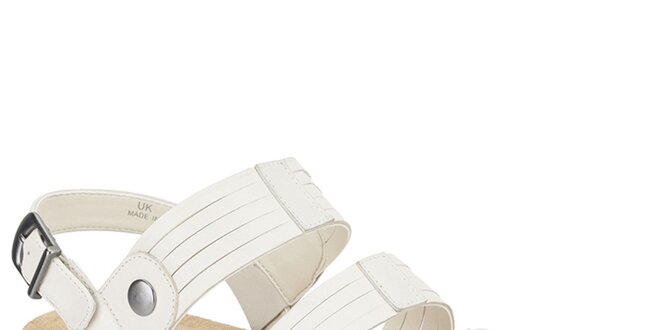 Dámské bílé kožené sandále Clarks