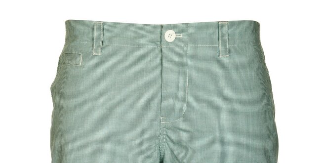 Pánské modro-zelené kostkované šortky Lee Cooper
