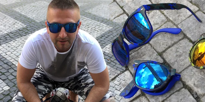 Skládací sluneční brýle Wayfarer army style