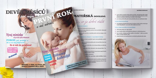 Brožurky pro těhotné a novopečené maminky