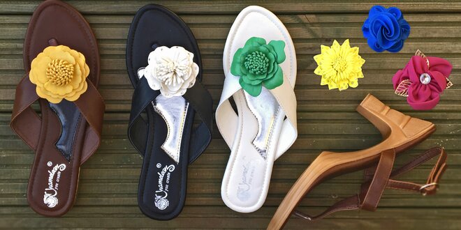 Letní boty s vyměnitelnými ozdobami