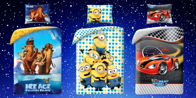 Dětské povlečení s Mimoni a dalšími postavičkami