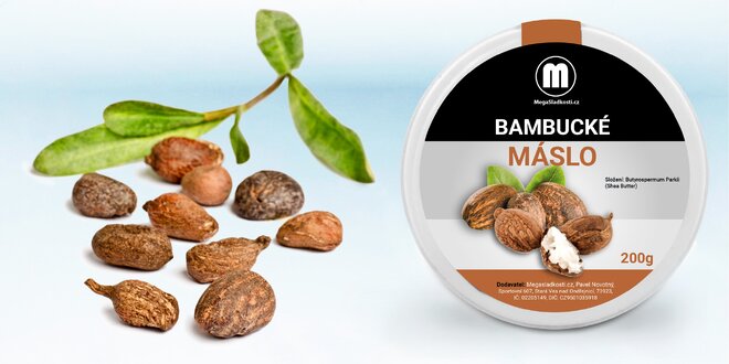 200 gramů bambuckého másla pro péči o pokožku
