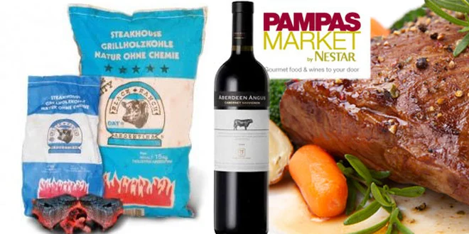 Uruguayský steak Maminha, argentinské uhlí a víno