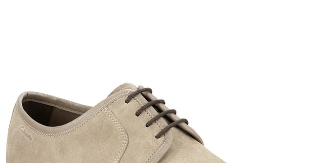Pánské béžové semišové vycházkové boty Clarks