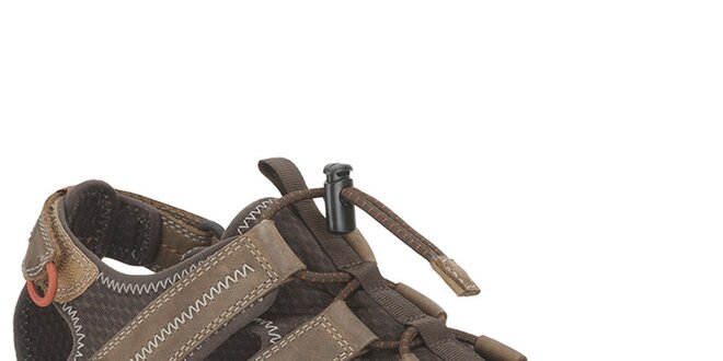 Pánské hnědé kožené sandále Clarks