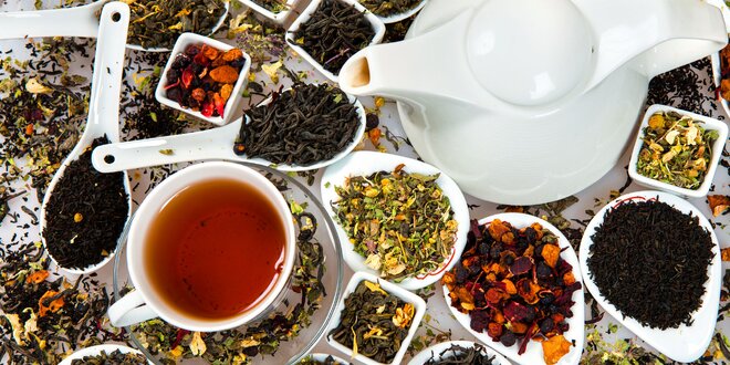 350g mix sypaných čajů: ovocné, zelené i rooibos