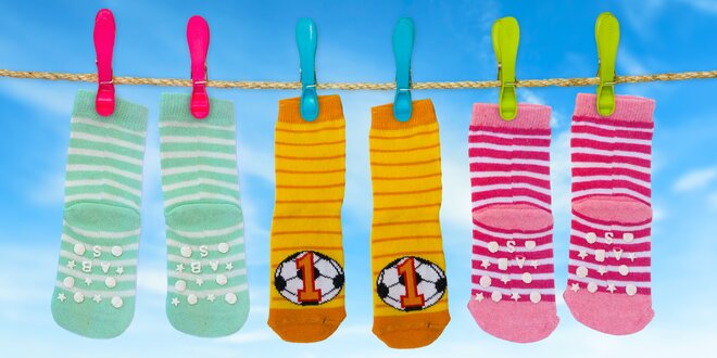 4 páry dětských hravých ponožek