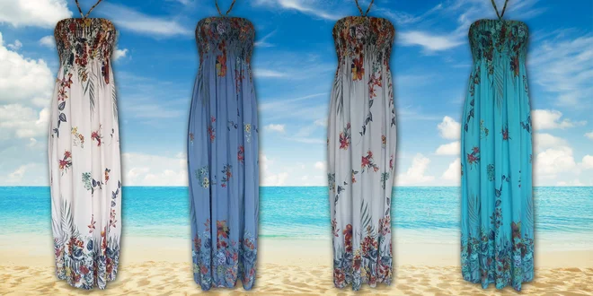 Dámské dlouhé květované šaty