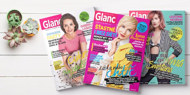 Roční předplatné časopisu Glanc