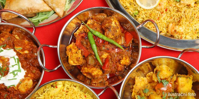 Na skok do Orientu: indické thali pro 2 osoby