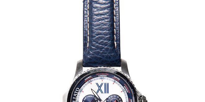 Pánské hodinky Morellato s tmavě modrým koženým páskem