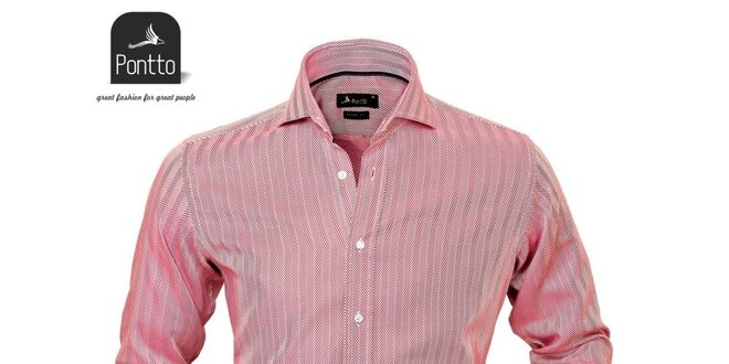 Pánská růžová košile Pontto