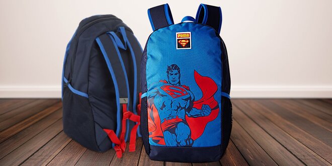 Stylový batoh s pláštěnkou Puma Superman