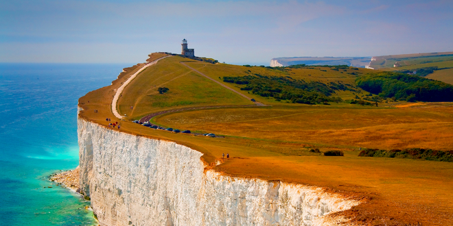 Londýn, bílé útesy Seven Sisters a Brighton