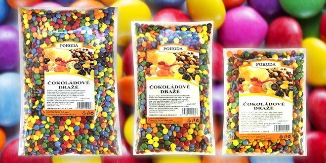 Čokoládové dražé: barevné bonbonky pro děti i dospělé
