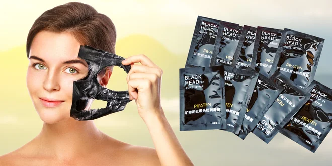 10x pleťová maska PILATEN s aktivním uhlím