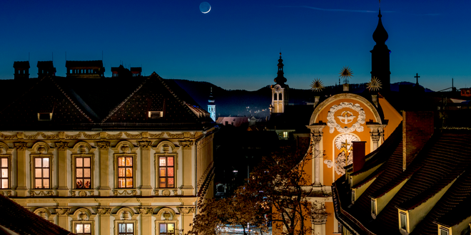 Adventní trhy ve štýrském Grazu z Moravy