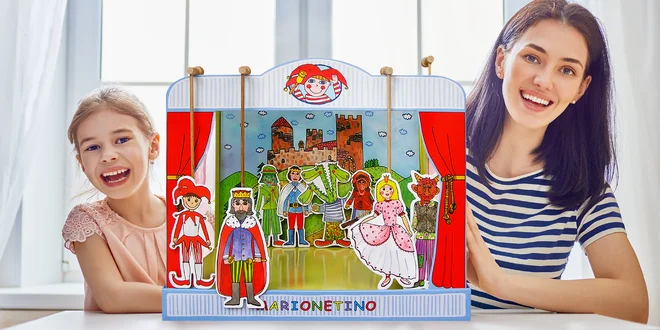 Původní české loutkové divadlo s 8 postavičkami