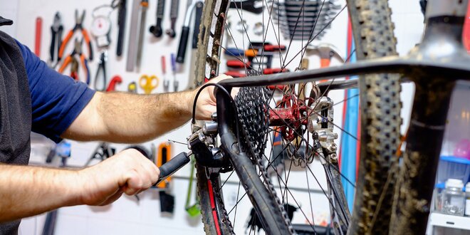 Profesionální servis bicyklu s možností mytí