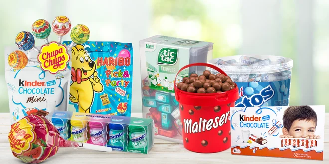 Obří Tic Tac, lízátka Chupa Chups i gumídci Haribo