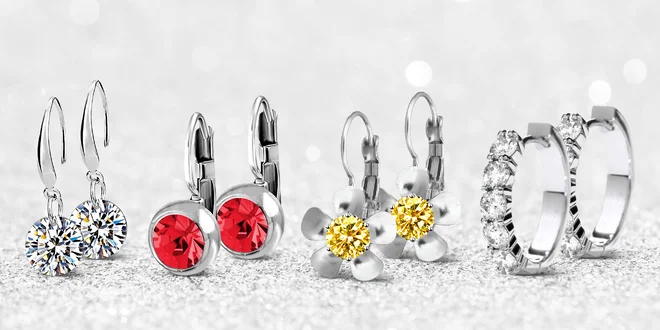 Náušnice, přívěsky a set s krystalky Swarovski Elements