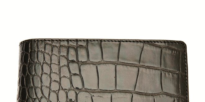 Černá pánská peněženka Tavecchi s krokodýlím motivem
