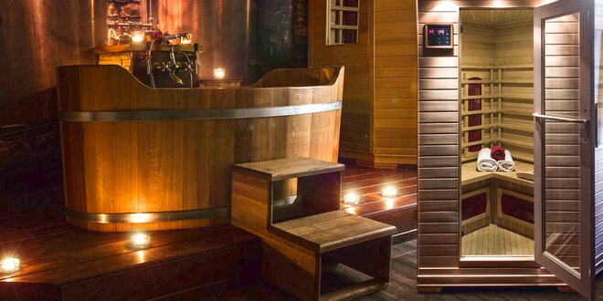 Relax pro dva: infrasauna a vířivá koupel v dubu