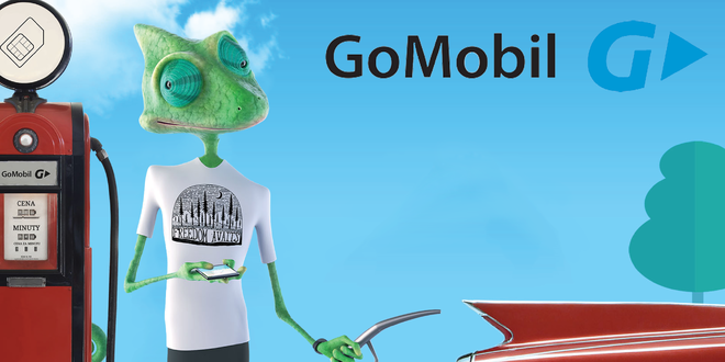 Předplacená karta GoMobil s kreditem 200 Kč