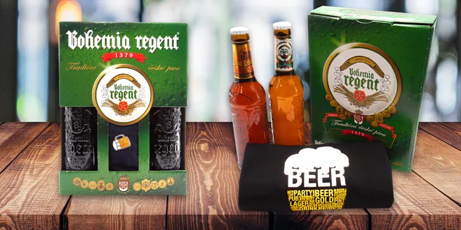 Dárkové sety piva Regent s tričkem či trenýrkami