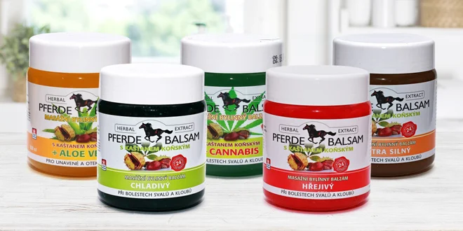 Masážní gely Pferde Balsam s kaštanem koňským