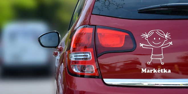 Na auto: samolepky se jmény, tři velikosti