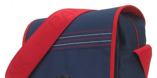 Tmavě modrá taška Paul Frank s červeným lemem