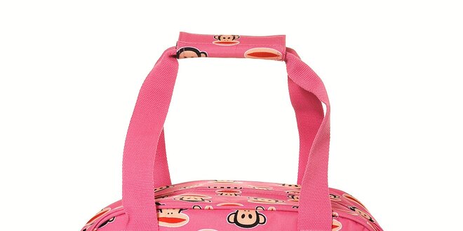 Dámská růžová cestovní taška Paul Frank s veselým potiskem