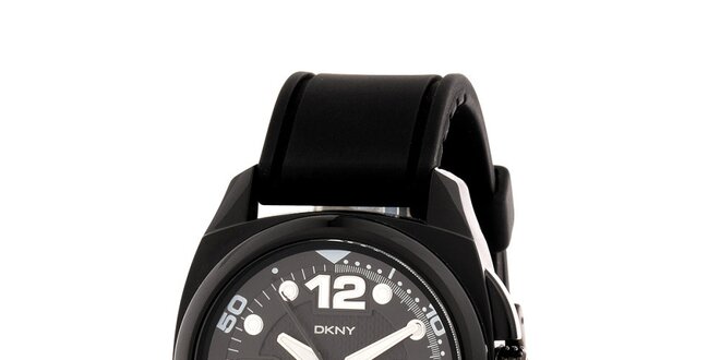 Dámské černé plastové hodinky DKNY