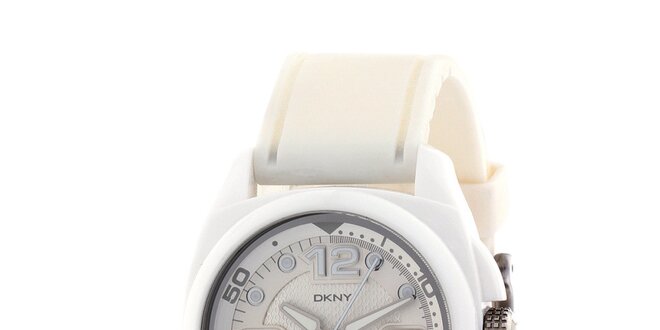Dámské bílé plastové hodinky DKNY