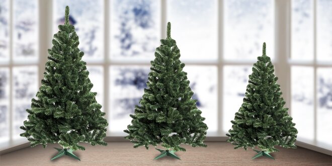Krásné umělé vánoční stromky v několika velikostech