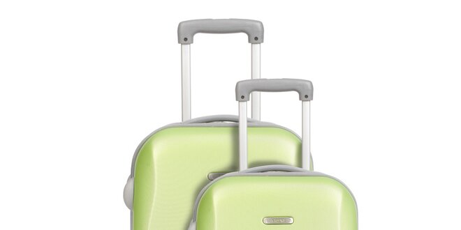 Set dvou zelených kufrů na kolečkách Artvi