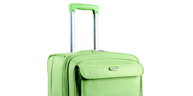 Dámský zelený kufr na kolečkách Artvi
