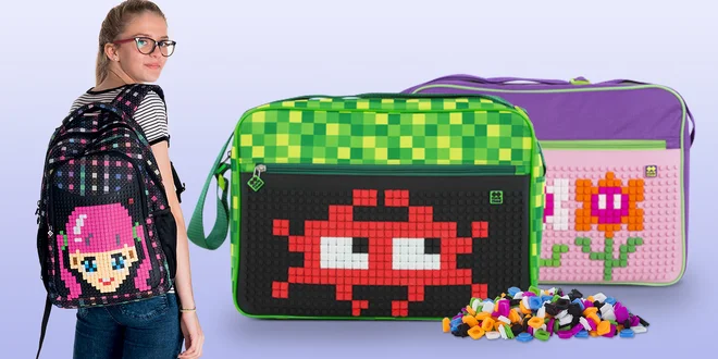 Zavazadla a pouzdra, která si ozdobíte pixely