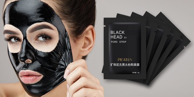 10x pleťová maska Pilaten na černé tečky