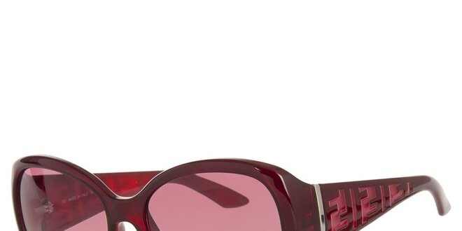 Dámské vínově červené sluneční retro brýle Fendi