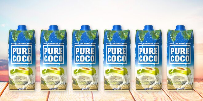 Pure Coco: 12x 500 ml 100% kokosové vody