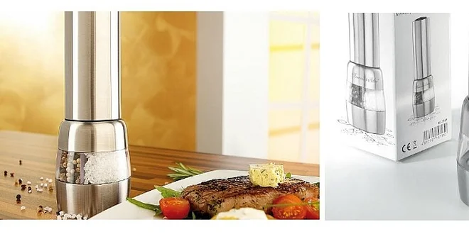 Mlýnek Duo na sůl a pepř elektrický keramické mlecí kameny včetně poštovného
