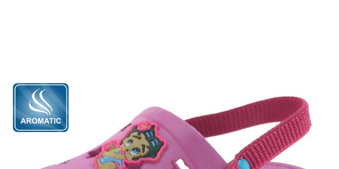 Dětské růžové gumové pantofle Beppi