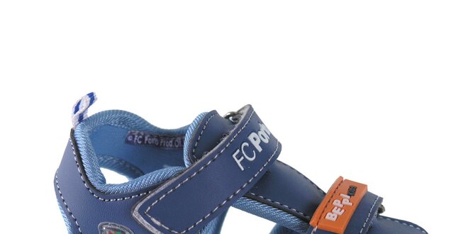 Dětské modré kožené sandálky Beppi