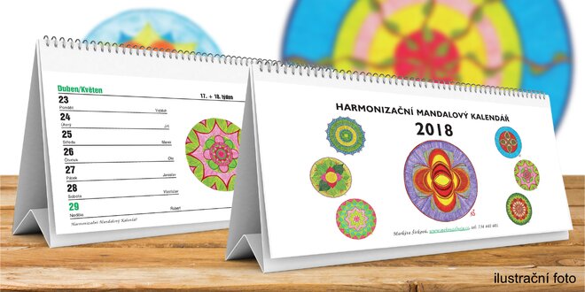Harmonizační mandalový kalendář na rok 2018