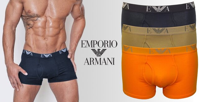 Sada 3 komfortních boxerek Emporio Armani